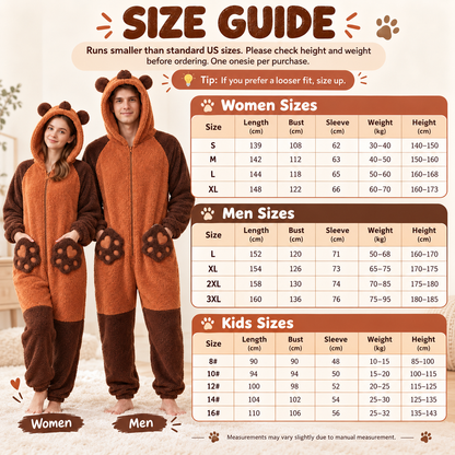 Cozy Plush Animal Onesie